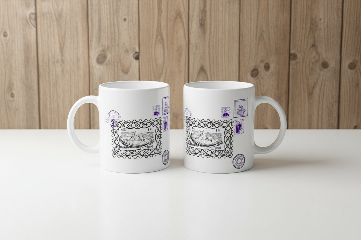 Mumbai Post 11Oz Color Filled Ceramic Mug.