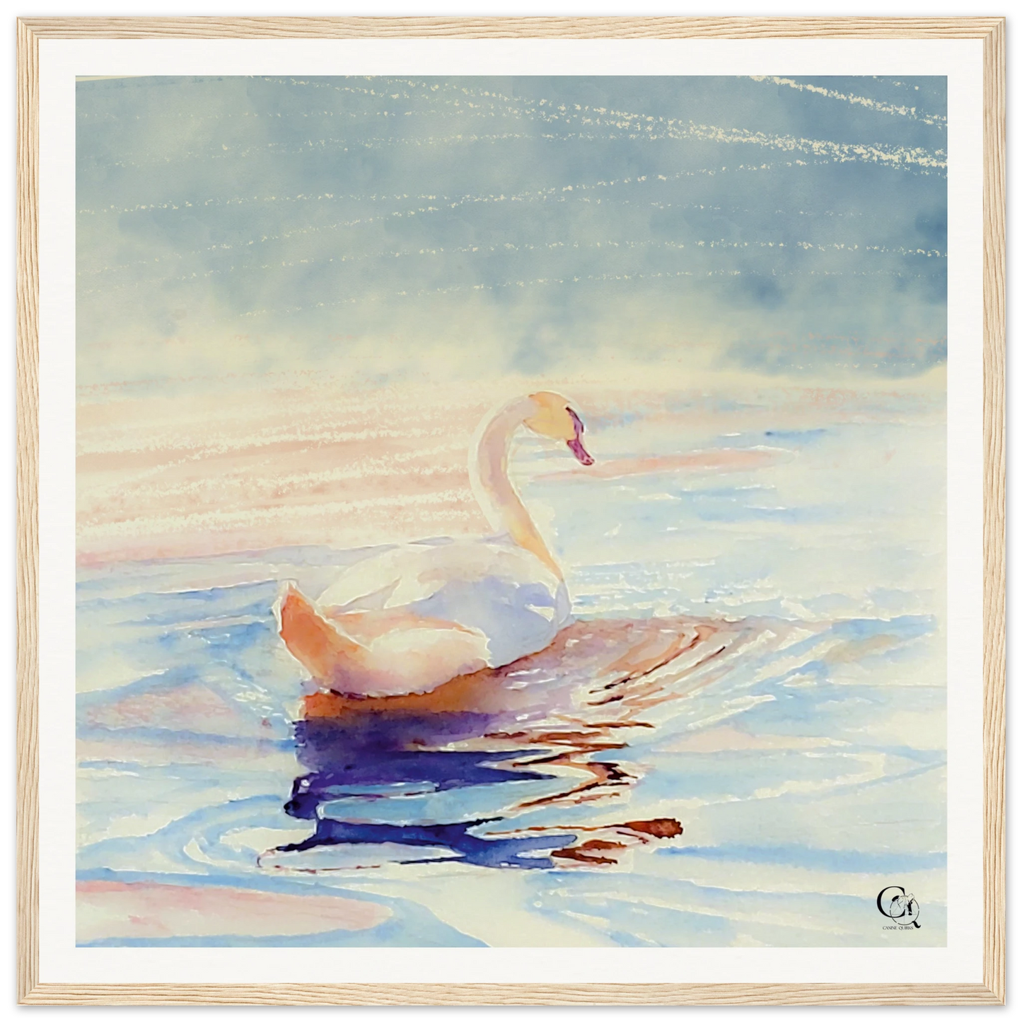 Grace in Stillness Swan Canvas Print