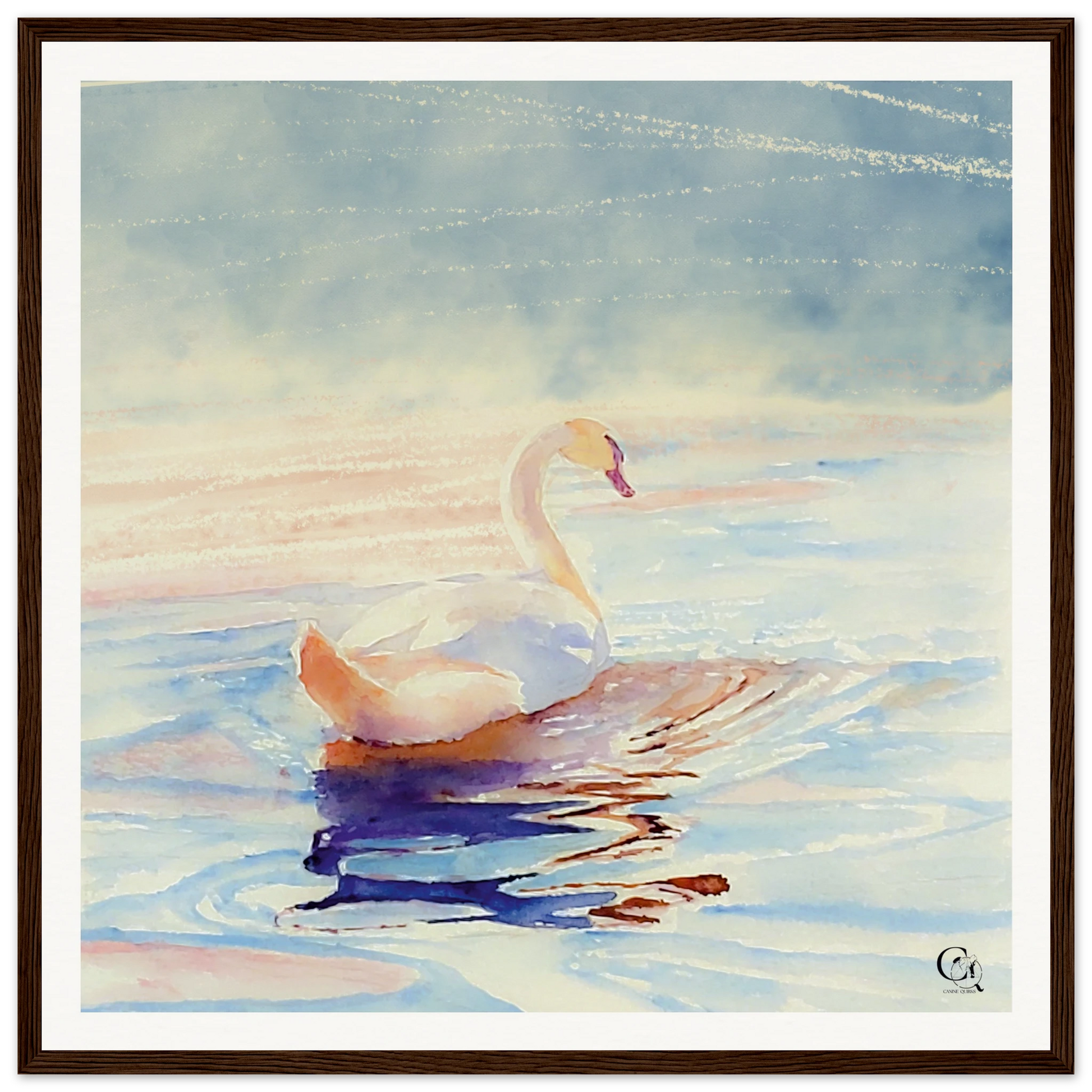 Grace in Stillness Swan Canvas Print