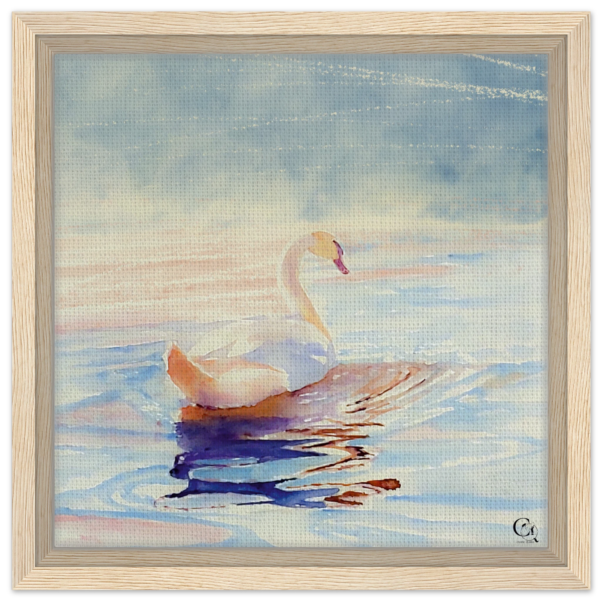 Grace in Stillness Swan Canvas Print