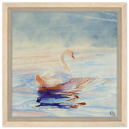 Grace in Stillness Swan Canvas Print