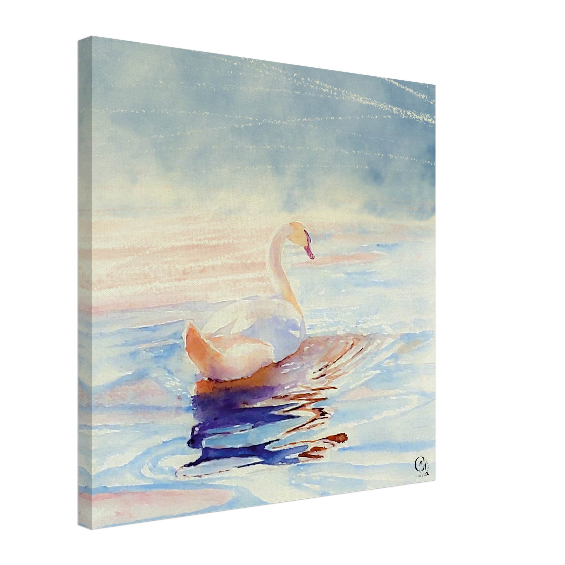 Grace in Stillness Swan Canvas Print