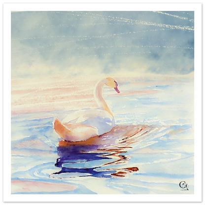 Grace in Stillness Swan Canvas Print
