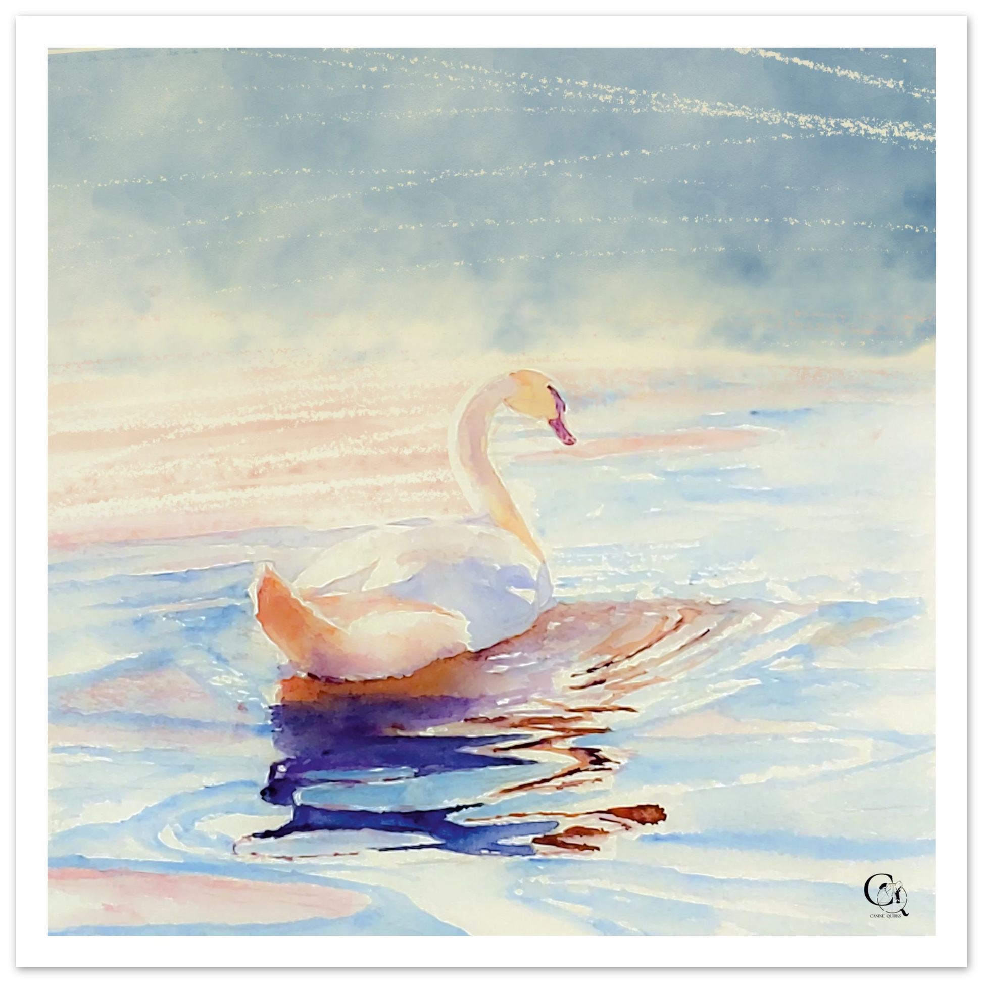 Grace in Stillness Swan Canvas Print
