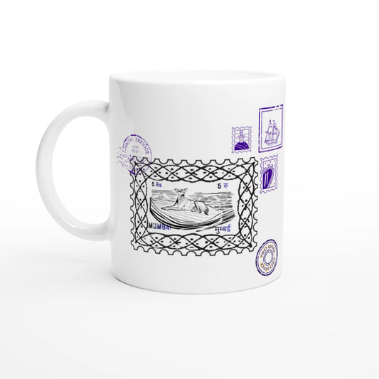 Mumbai Post 11Oz Color Filled Ceramic Mug.