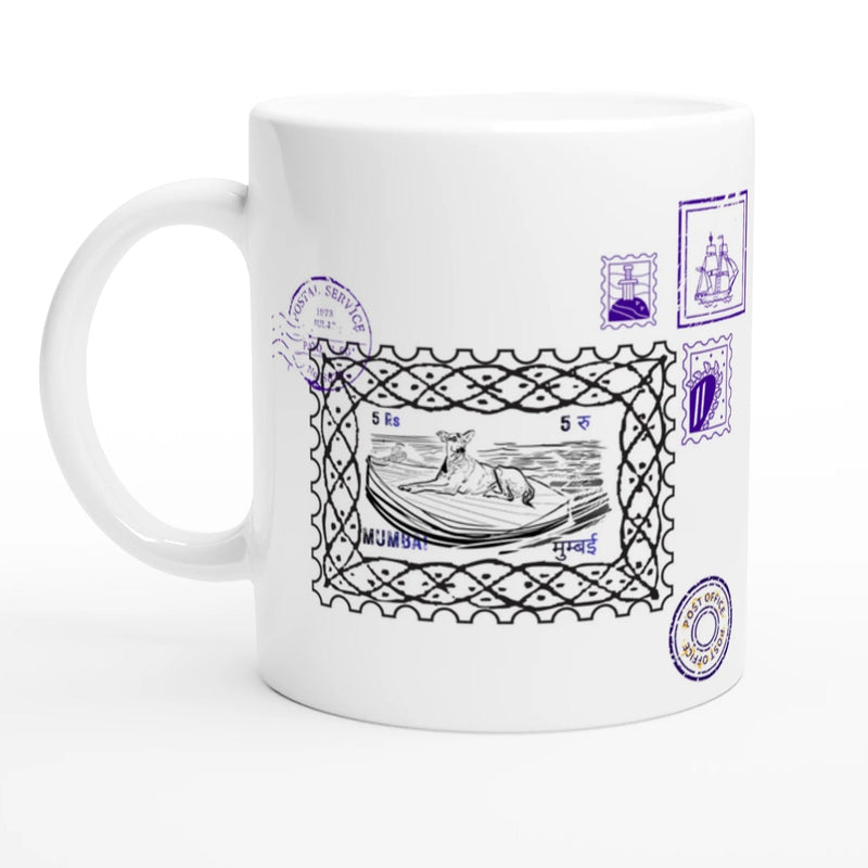 Mumbai Post 11Oz Color Filled Ceramic Mug.