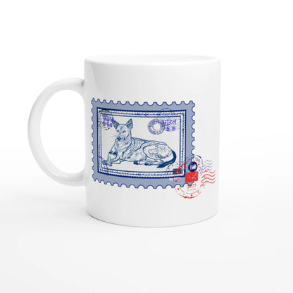 Midnight Post 11Oz Color Filled Ceramic Mug.