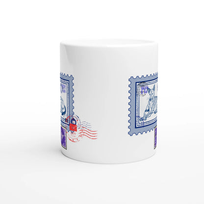 Midnight Post 11Oz Color Filled Ceramic Mug.