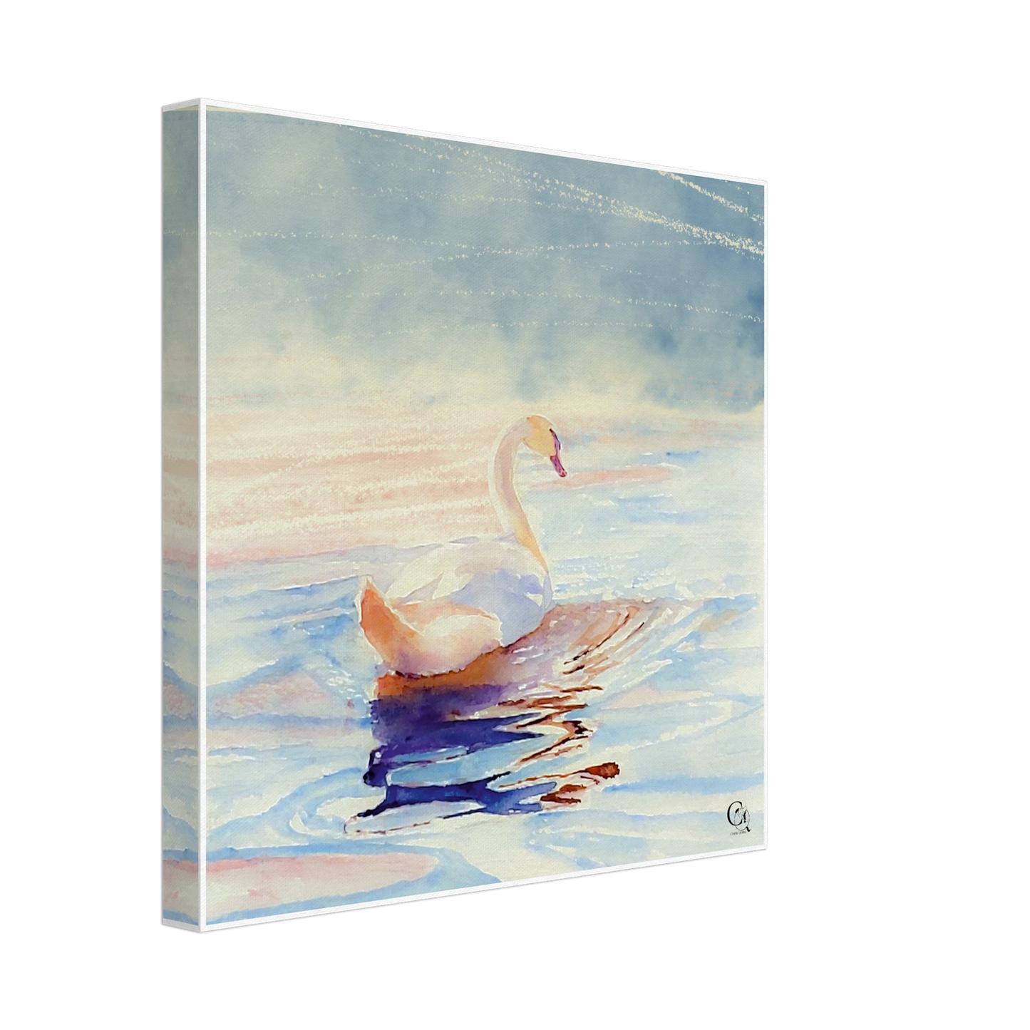 Grace in Stillness Swan Canvas Print