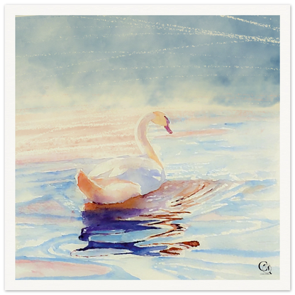 Grace in Stillness Swan Canvas Print