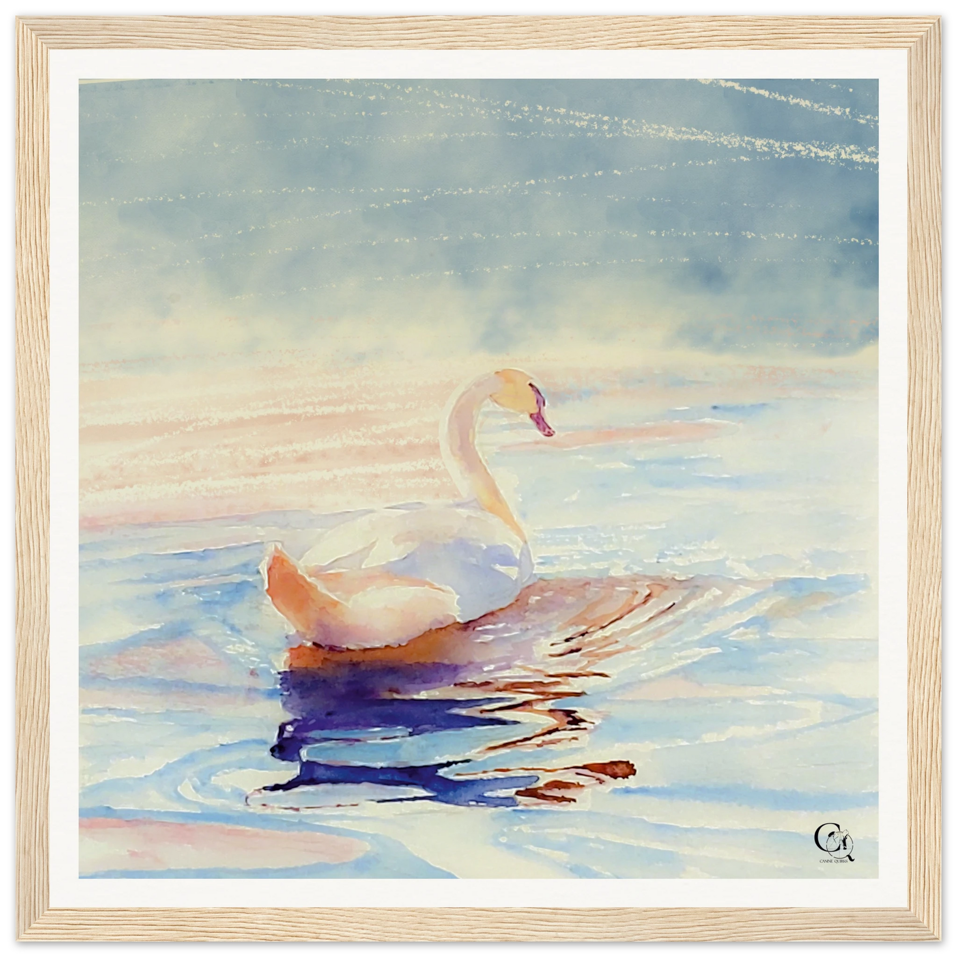 Grace in Stillness Swan Canvas Print