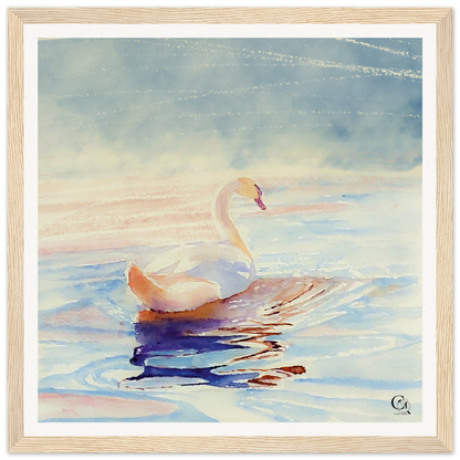 Grace in Stillness Swan Canvas Print