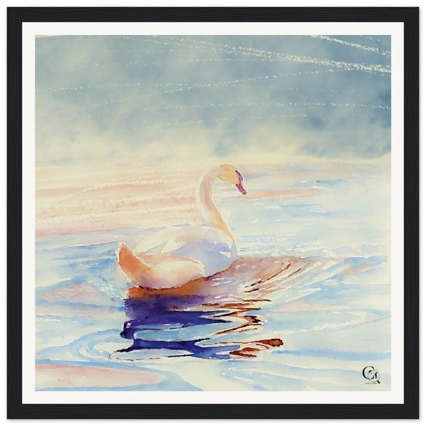 Grace in Stillness Swan Canvas Print