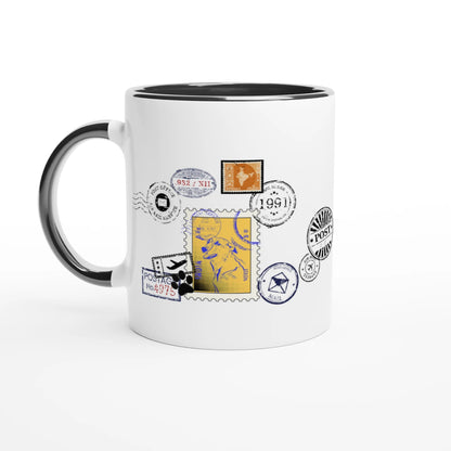 Yellow Post 11Oz Color Filled Ceramic Mug.