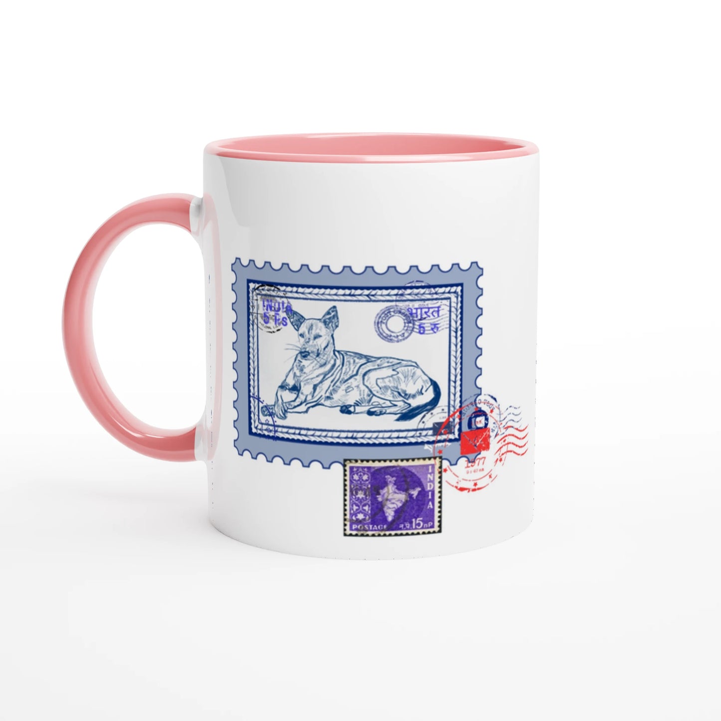 Midnight Post 11Oz Color Filled Ceramic Mug.