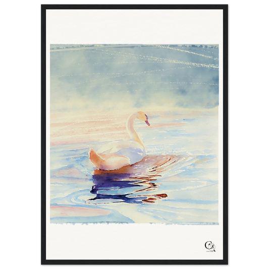 Grace in Stillness Swan Art Print