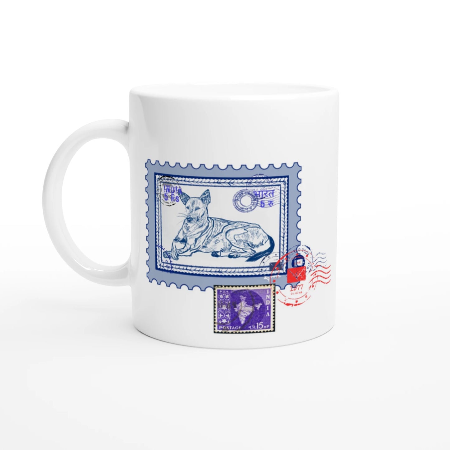 Midnight Post 11Oz Color Filled Ceramic Mug.