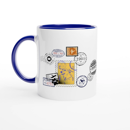 Yellow Post 11Oz Color Filled Ceramic Mug.