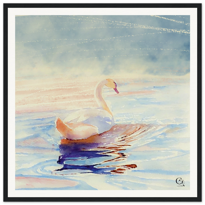 Grace in Stillness Swan Canvas Print