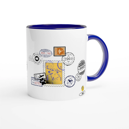 Yellow Post 11Oz Color Filled Ceramic Mug.