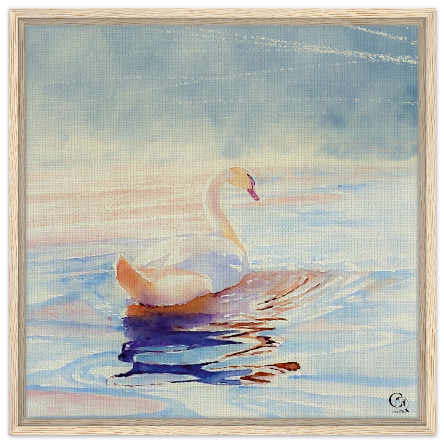 Grace in Stillness Swan Canvas Print