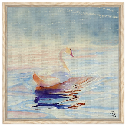 Grace in Stillness Swan Canvas Print
