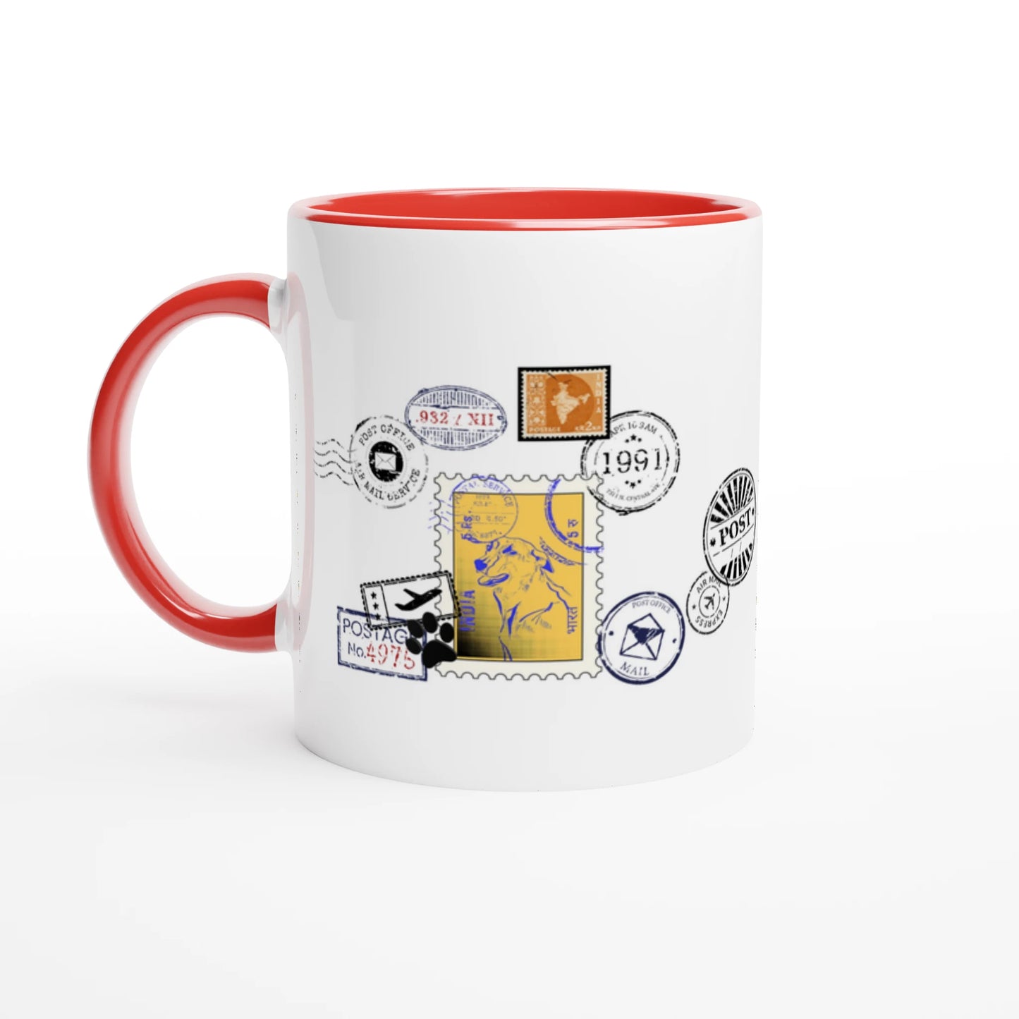 Yellow Post 11Oz Color Filled Ceramic Mug.
