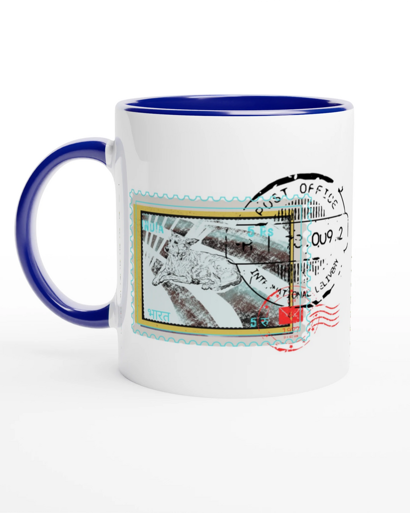 Streetside Post 11Oz Color Filled Ceramic Mug.