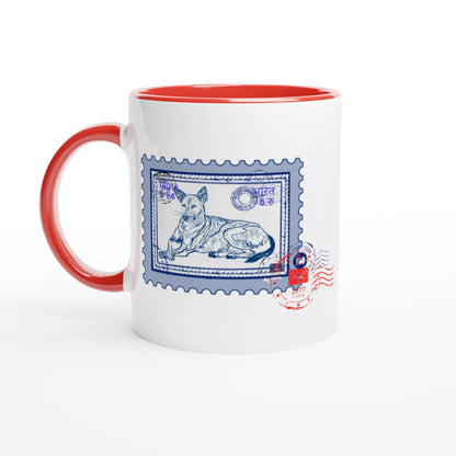 Midnight Post 11Oz Color Filled Ceramic Mug.