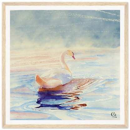 Grace in Stillness Swan Canvas Print
