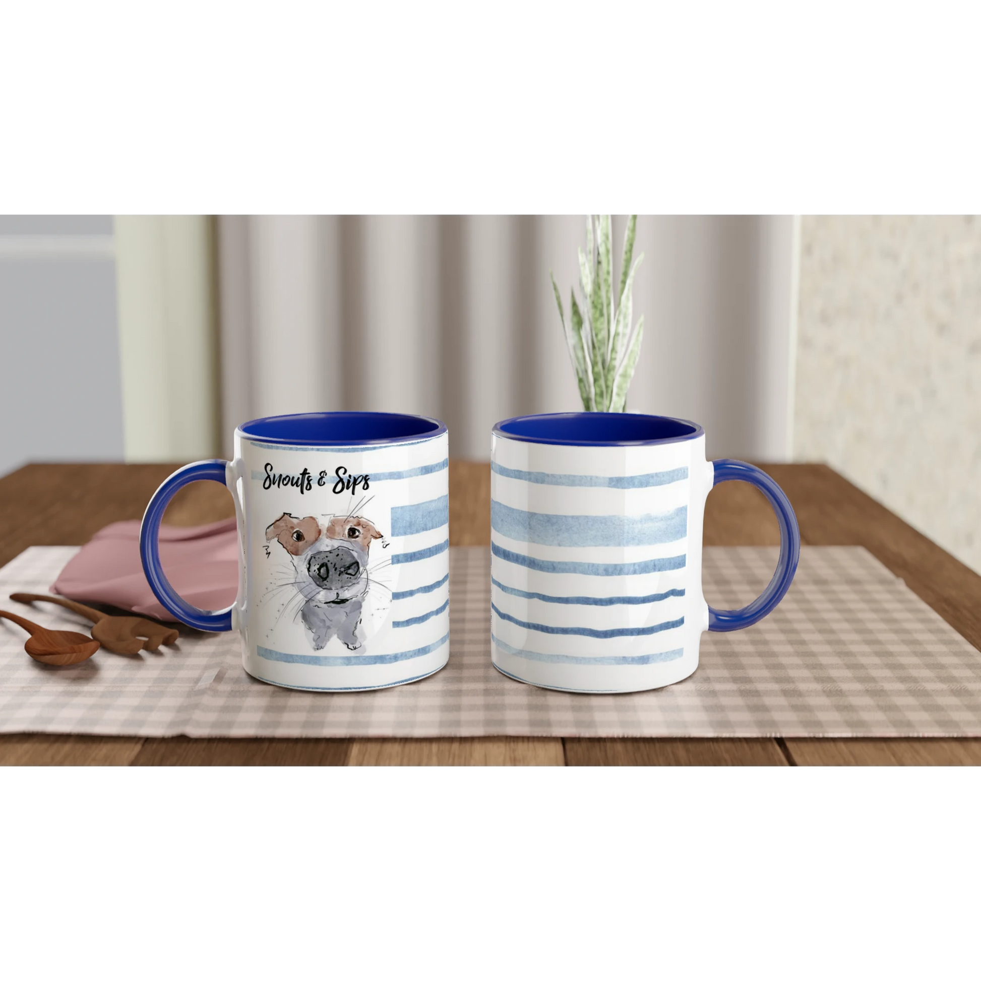Snouts & Sips Ceramic Mug – 11oz Colorful Design.