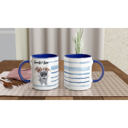 Snouts & Sips Ceramic Mug – 11oz Colorful Design.