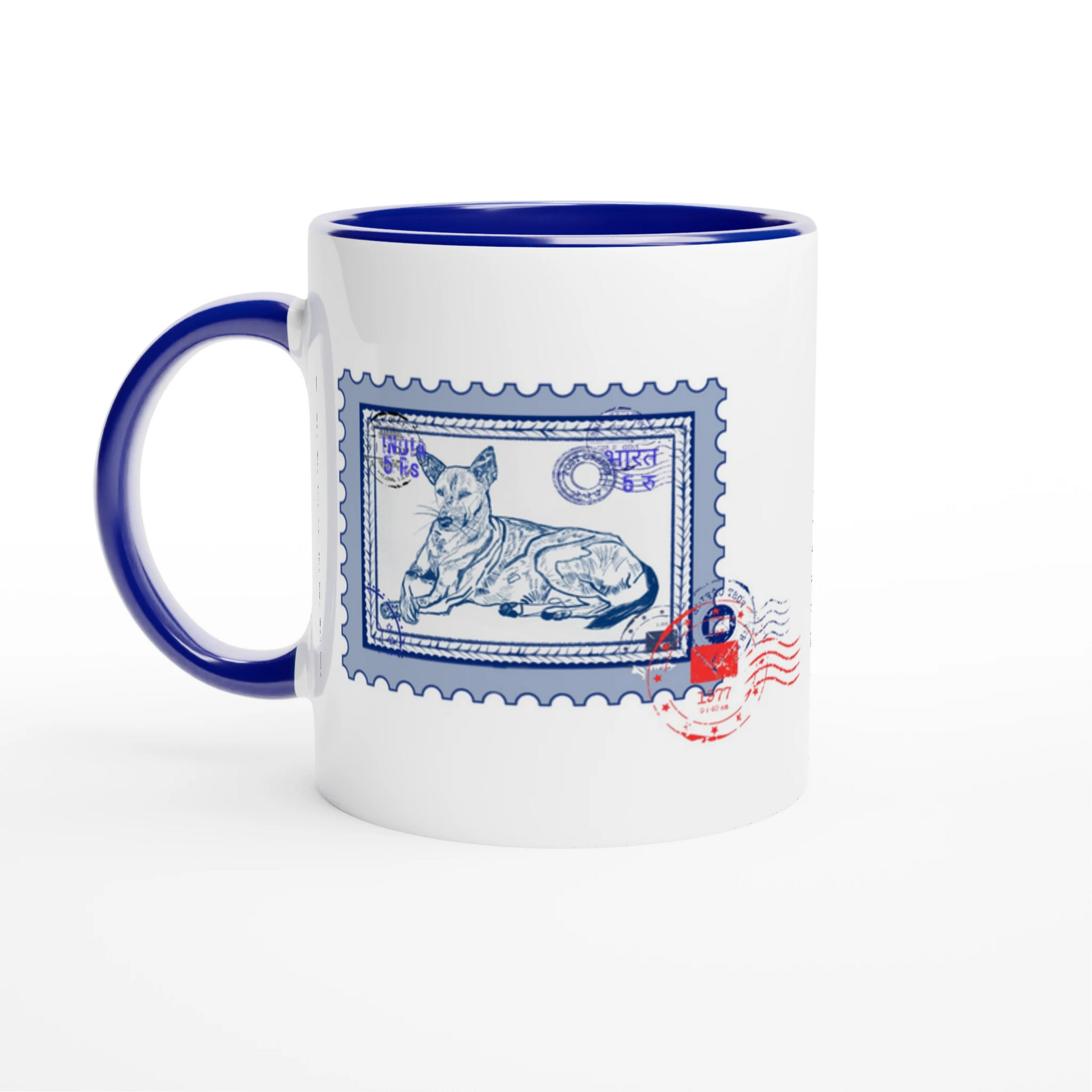 Midnight Post 11Oz Color Filled Ceramic Mug.