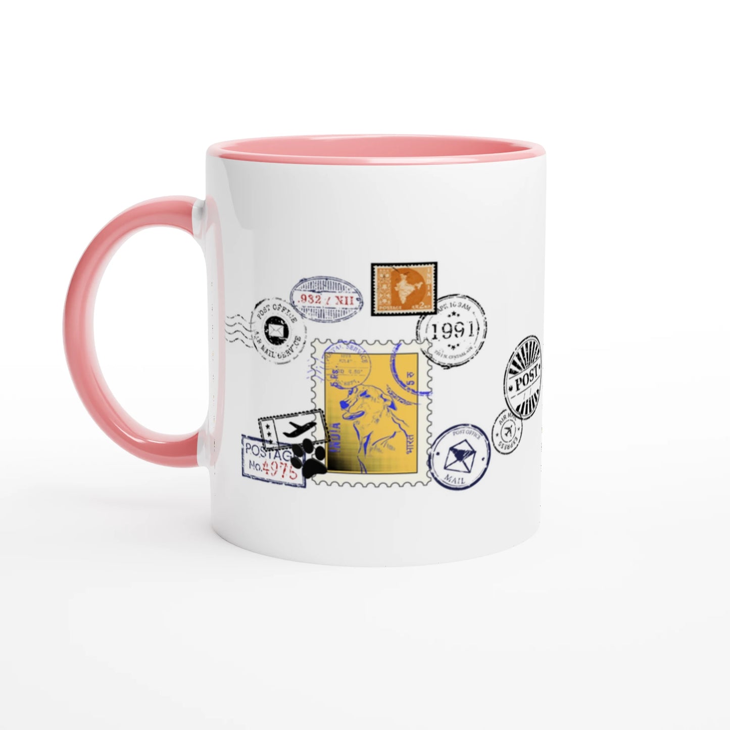 Yellow Post 11Oz Color Filled Ceramic Mug.